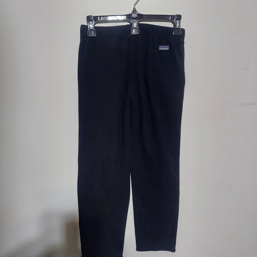 Patagonia Kids Large L Charcoal Gray Microfleece Joggers Sweatpants Boys Girls - Picture 3 of 10